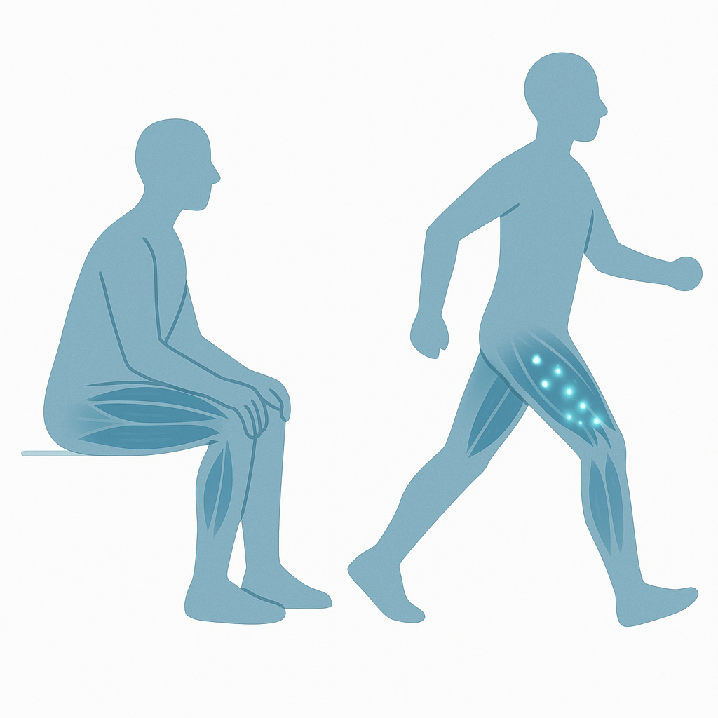 Workouts brings Myokines,but when doesn't workout, then NO Myokines.